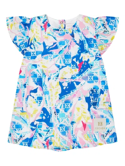 Escada Babies' Batiste Dress In Blue