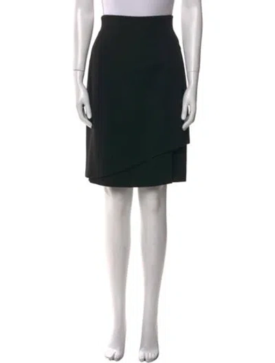 Pre-owned Escada Beaded Accents Knee-length Skirt In Black