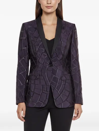 Pre-owned Escada Bedis Front-button Blazer In Purple