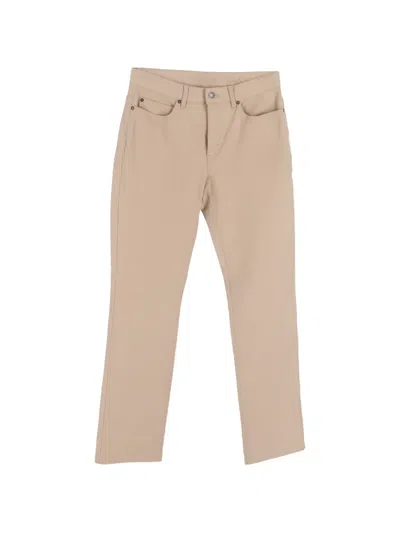 Pre-owned Escada Belt-loops Trousers In Neutral