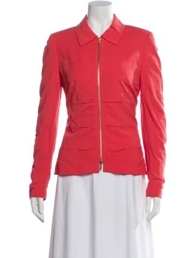 Pre-owned Escada Biker Jacket In Orange