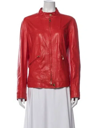 Pre-owned Escada Biker Jacket In Red