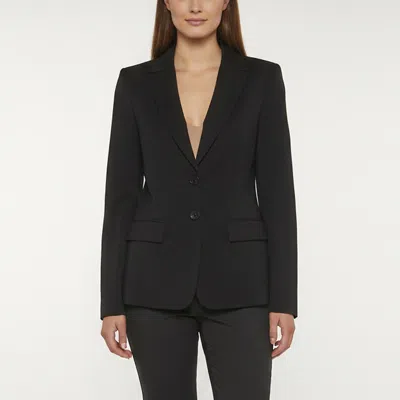 Pre-owned Escada Black Wool Blend Fitted Bobae Blazer M
