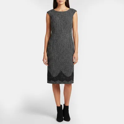 Pre-owned Escada Black Wool Blend Sleeveless Midi Dress M
