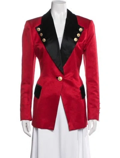 Pre-owned Escada Blazer In Black/red