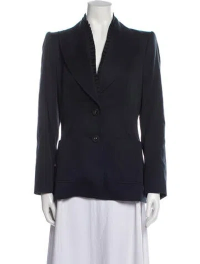 Pre-owned Escada Blazer In Blue