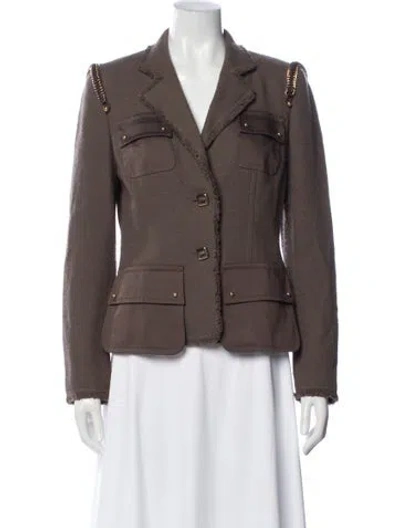 Pre-owned Escada Blazer In Brown