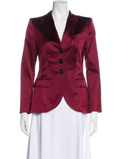 Pre-owned Escada Blazer In Burgundy