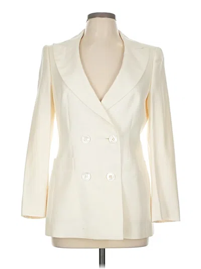 Pre-owned Escada Blazer Jacket In White