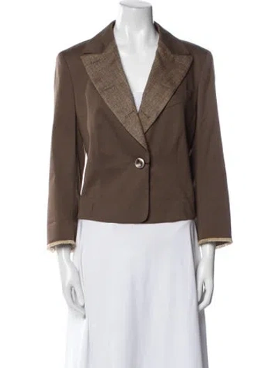 Pre-owned Escada Blazer W/ Tags In Brown