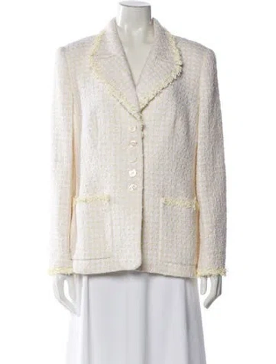 Pre-owned Escada Blazer In White