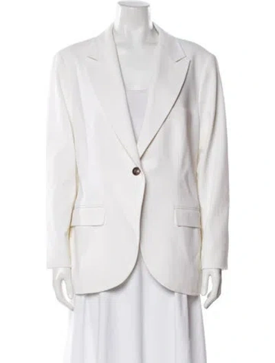 Pre-owned Escada Blazer In White