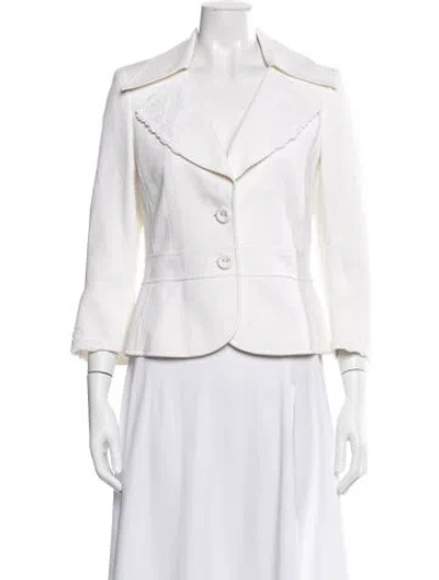 Pre-owned Escada Blazer In White