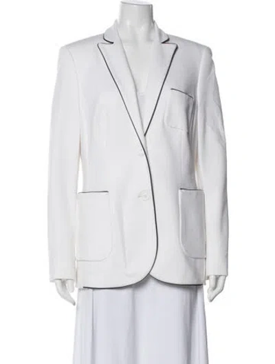 Pre-owned Escada Blazer In White
