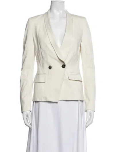 Pre-owned Escada Blazer In White