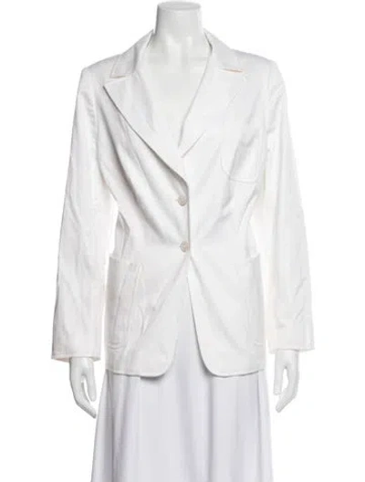 Pre-owned Escada Blazer In White