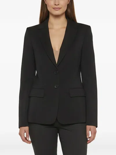 Pre-owned Escada Bobae Fitted Blazer In Black