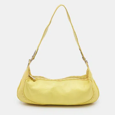 Pre-owned Escada Bright Yellow Leather Eluna Shoulder Bag