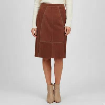 Pre-owned Escada Brown Suede Lizzy Skirt M
