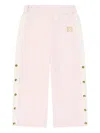 Escada Button-detail Logo Trousers In Pink