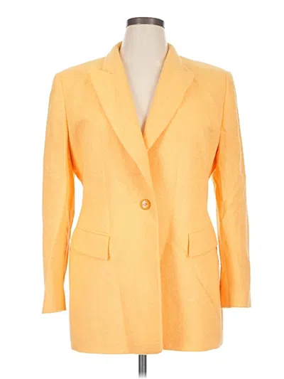 Pre-owned Escada By Margaretha Ley 3/4 Sleeve Top Yellow Square Neckline Tops