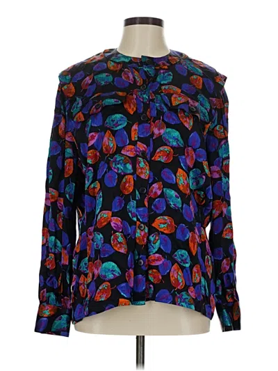 Pre-owned Escada By Margaretha Ley Long Sleeve Blouse In Blue