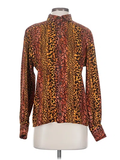 Pre-owned Escada By Margaretha Ley Long Sleeve Blouse In Brown