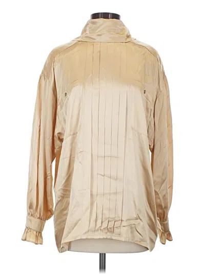 Pre-owned Escada By Margaretha Ley Long Sleeve Blouse In Gold