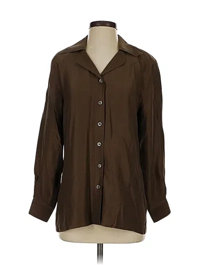 Pre-owned Escada By Margaretha Ley Long Sleeve Blouse In Green