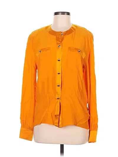 Pre-owned Escada By Margaretha Ley Long Sleeve Blouse In Orange