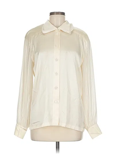 Pre-owned Escada By Margaretha Ley Long Sleeve Blouse In White