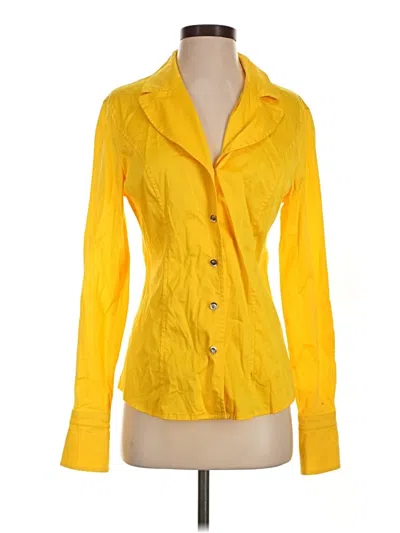 Pre-owned Escada By Margaretha Ley Long Sleeve Blouse In Yellow