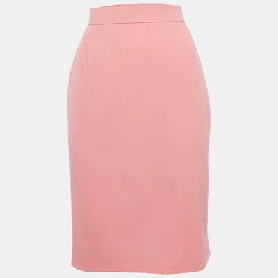 Pre-owned Escada By Margaretha Ley Pink Gabardine Pencil Skirt M
