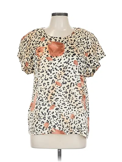 Pre-owned Escada By Margaretha Ley Short Sleeve Blouse In White