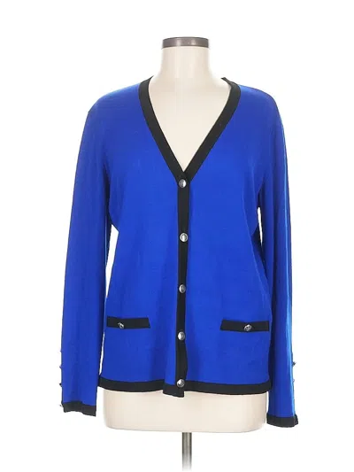 Pre-owned Escada By Margaretha Ley Wool Cardigan Sweater In Blue