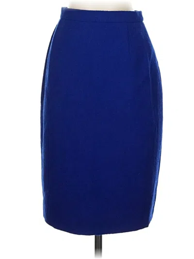 Pre-owned Escada By Margaretha Ley Wool Skirt In Blue