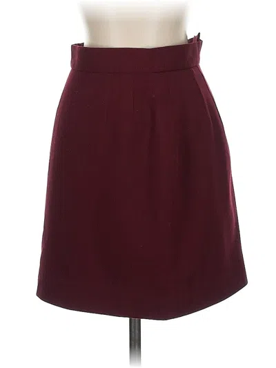 Pre-owned Escada By Margaretha Ley Wool Skirt In Burgundy
