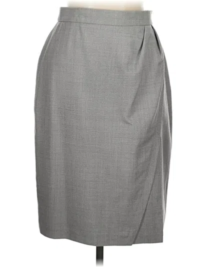 Pre-owned Escada By Margaretha Ley Wool Skirt In Gray