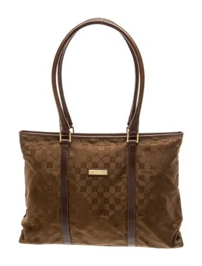 Pre-owned Escada Canvas Shoulder Bag In Brown