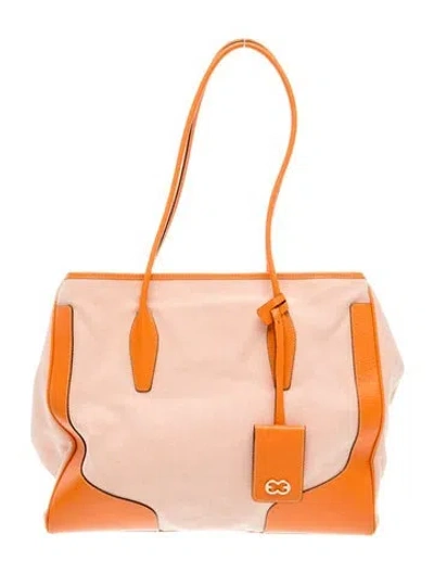 Pre-owned Escada Canvas Shoulder Bag In Orange