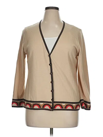 Pre-owned Escada Cardigan Sweater In Tan