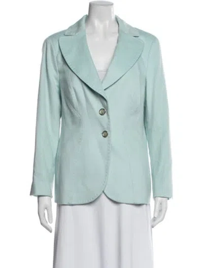 Pre-owned Escada Cashmere Blazer In Blue/green
