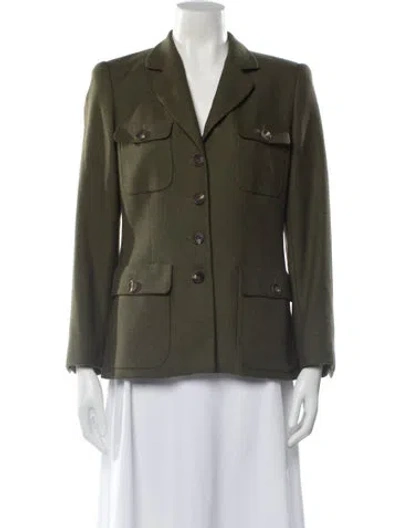 Pre-owned Escada Cashmere Blazer In Green