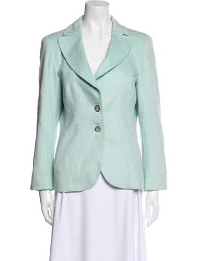 Pre-owned Escada Cashmere Blazer In Green