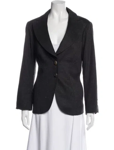 Pre-owned Escada Cashmere Blazer In Grey