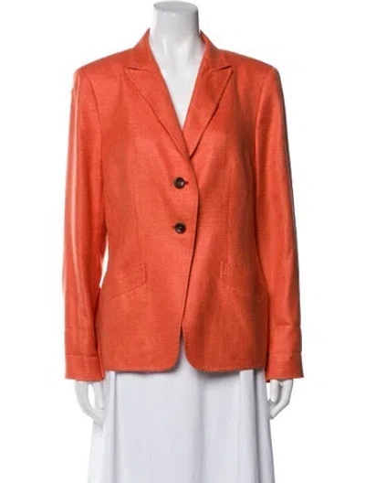 Pre-owned Escada Cashmere Blazer In Orange