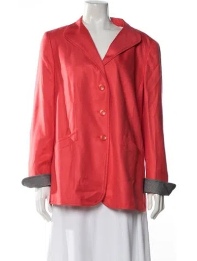 Pre-owned Escada Cashmere Blazer In Orange