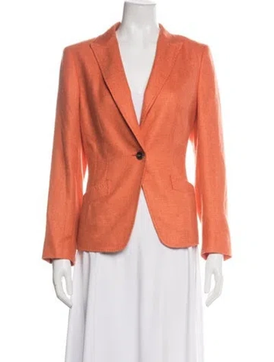 Pre-owned Escada Cashmere Blazer In Orange