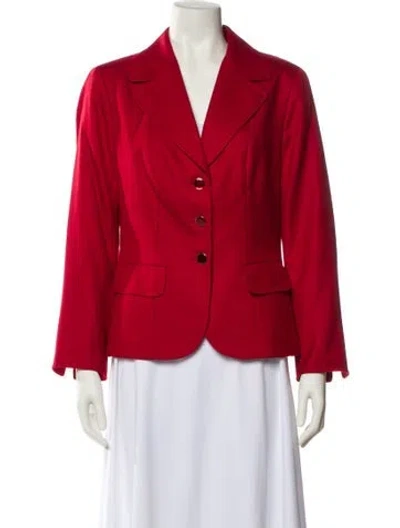 Pre-owned Escada Cashmere Blazer In Red