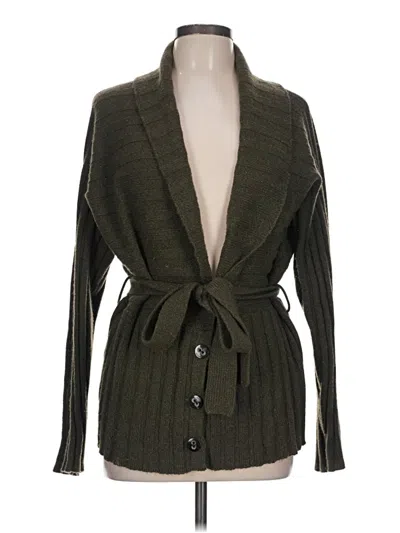 Pre-owned Escada Cashmere Cardigan Sweater In Green